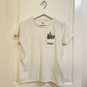 Ripcurl cream lightweight tee. S